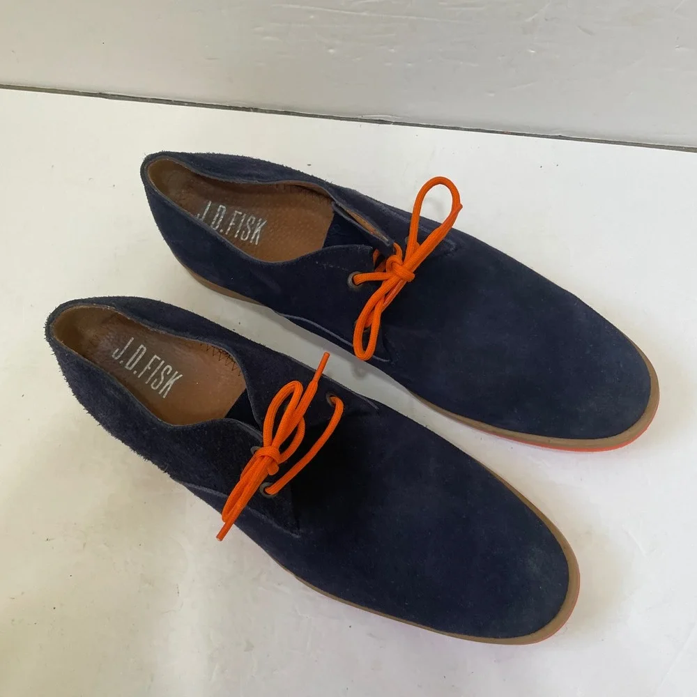 J.D. FISK SUEDE OXFORDS IN NAVY BLUE